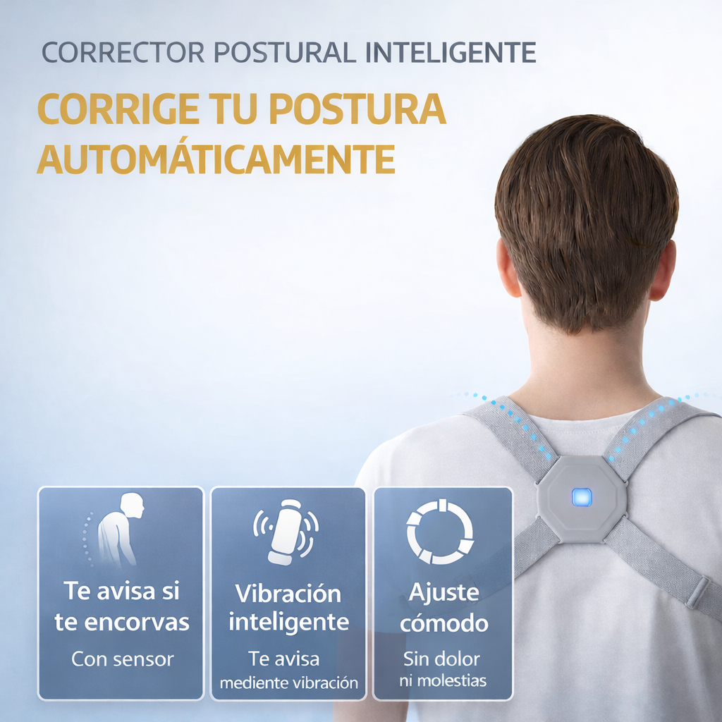 Corrector de postura con sensor inteligente