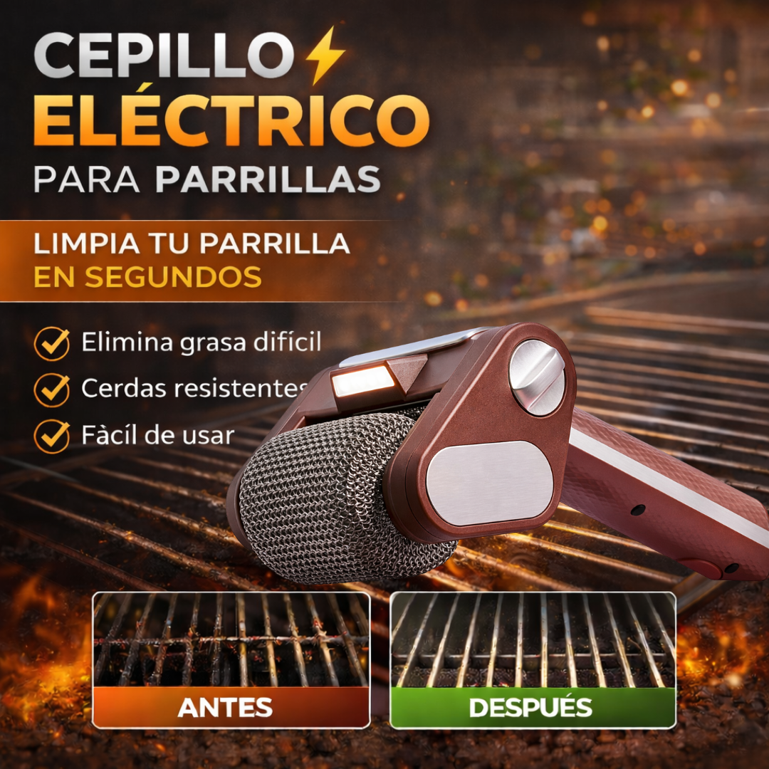 Cepillo eléctrico para parrillas