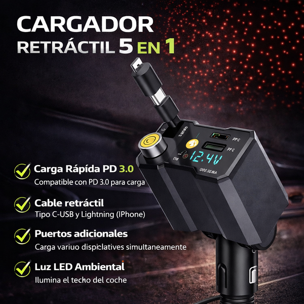 Cargador 5 en 1 | Para automóvil