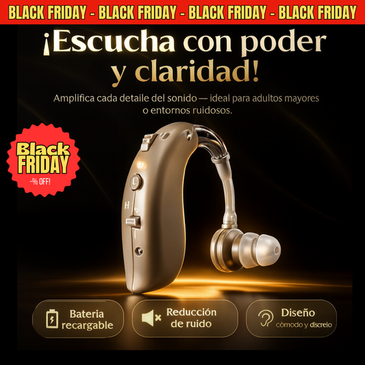 Audífono amplificador - Recargable | Black Friday